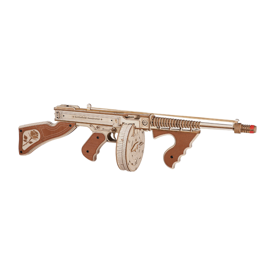 Thompson Submachine Toy Gun 3D Wooden Puzzle LQB01 Rokr