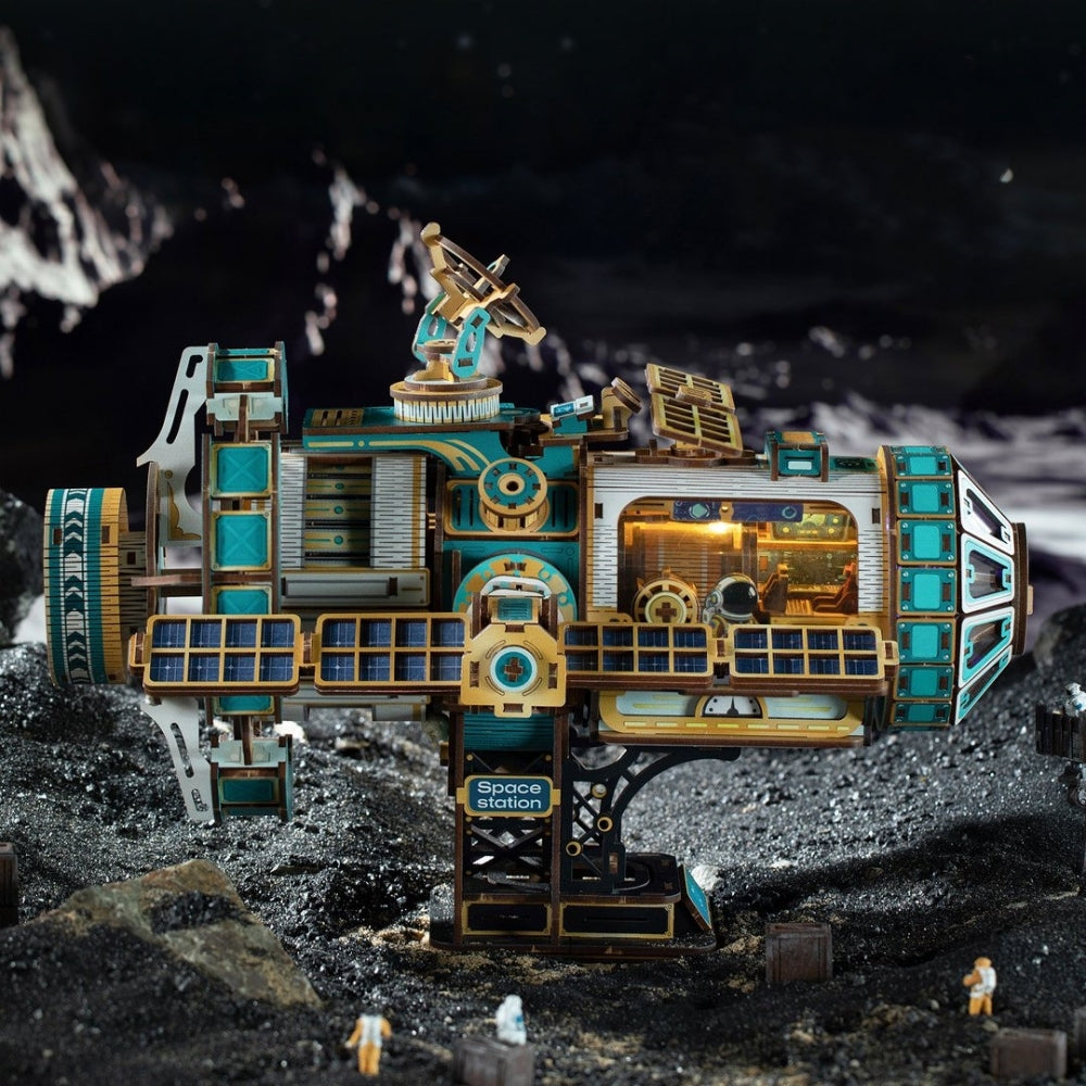 Ugeargeek The Celestial Prism Space Station 3D Wooden Puzzle Model Kit