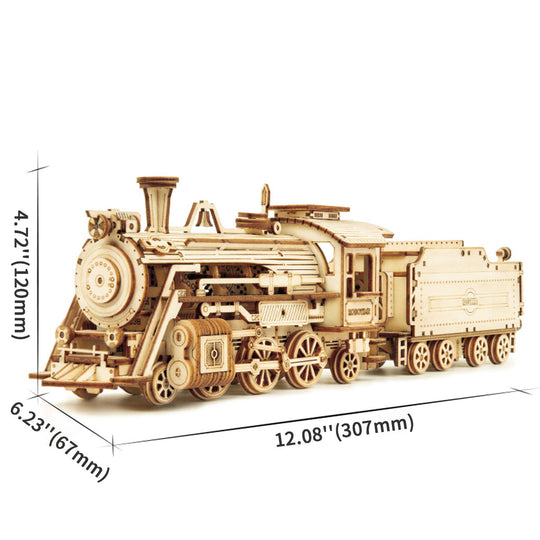 Prime Steam Express Train 3D Wooden Puzzle MC501 Rokr