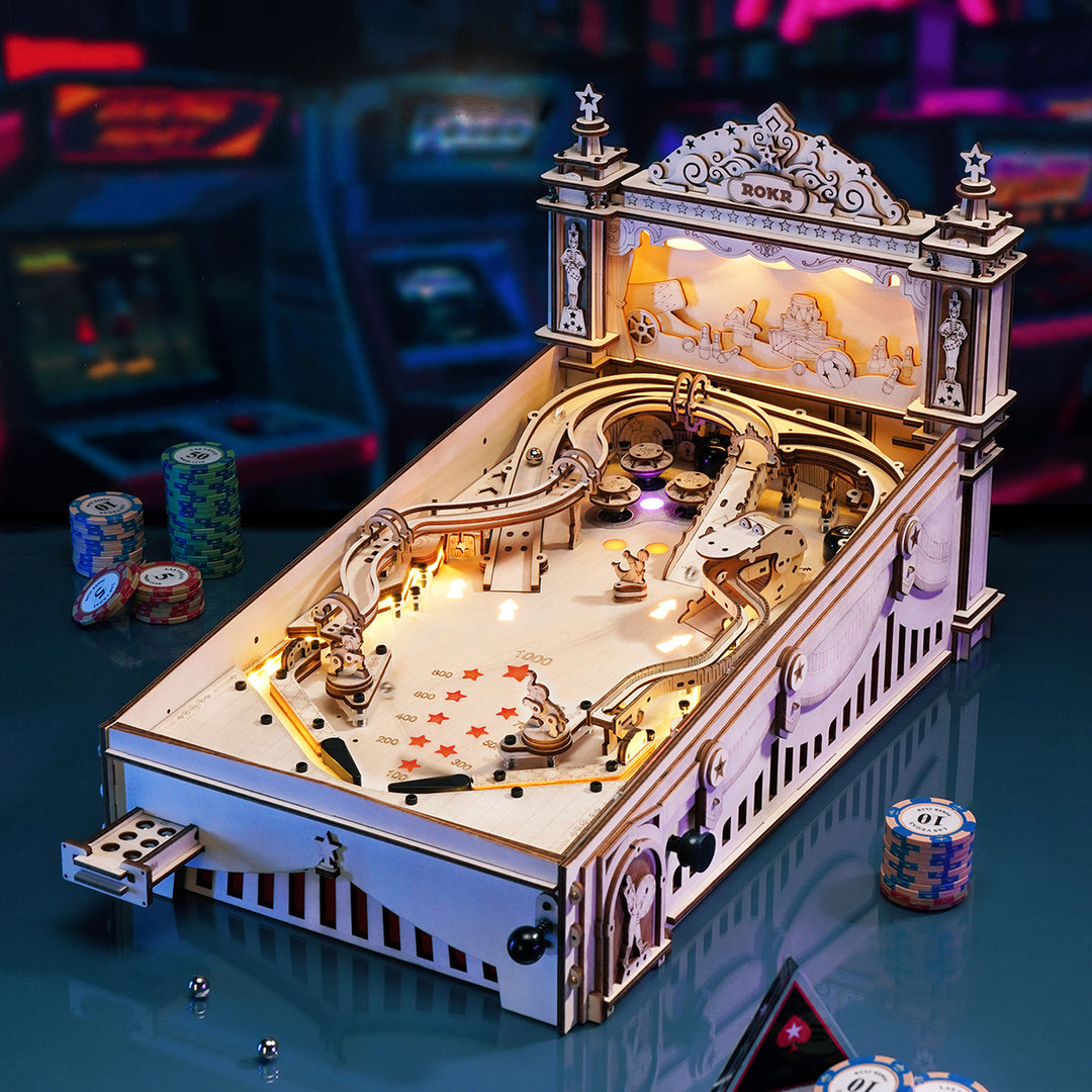 3D Pinball Machine 3D Wooden Puzzle EG01 Rokr