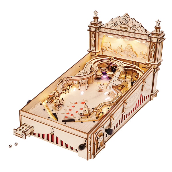 3D Pinball Machine 3D Wooden Puzzle EG01 Rokr – Ugeargeek