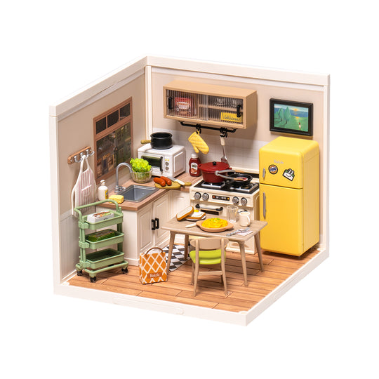 Happy Meals Kitchen DIY Plastic Miniature House DW008 Rolife