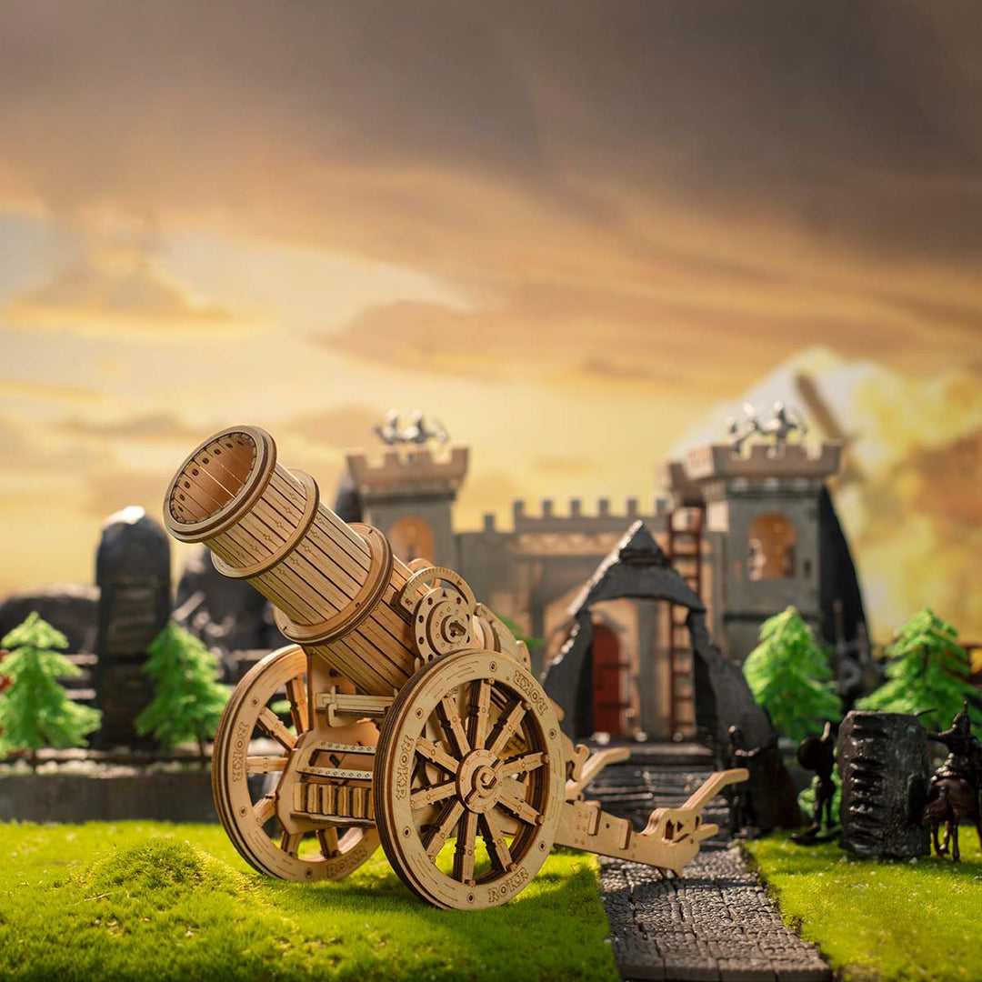 3D Wooden Puzzle Wheeled Siege Artillery KW801 Rokr