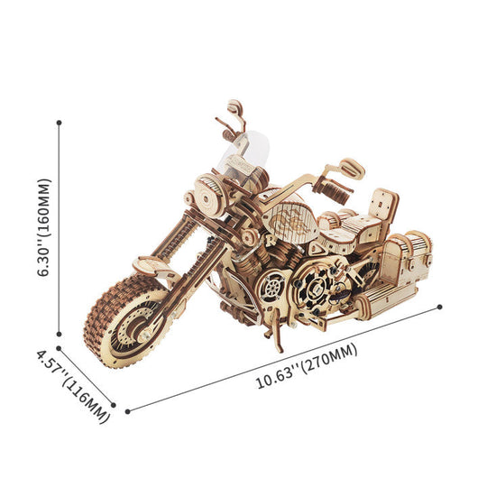 Cruiser Motorcycle LK504 3D Wooden Puzzle Rokr