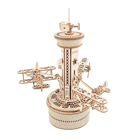 Airplane Control Tower Mechanical Music Box AMK41 Rokr