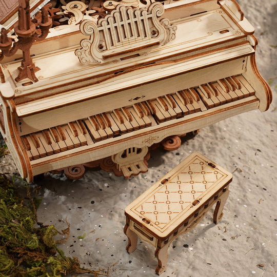 Magic Piano Mechanical Music Box 3D Wooden Puzzle AMK81 Rokr