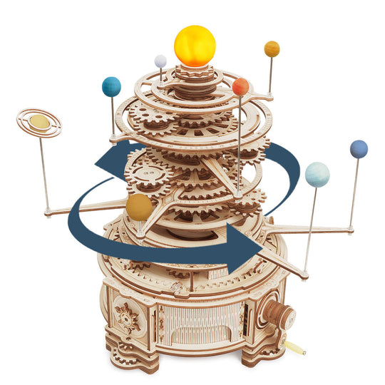 Mechanical Orrery ST001 3D Wooden Puzzle Rokr