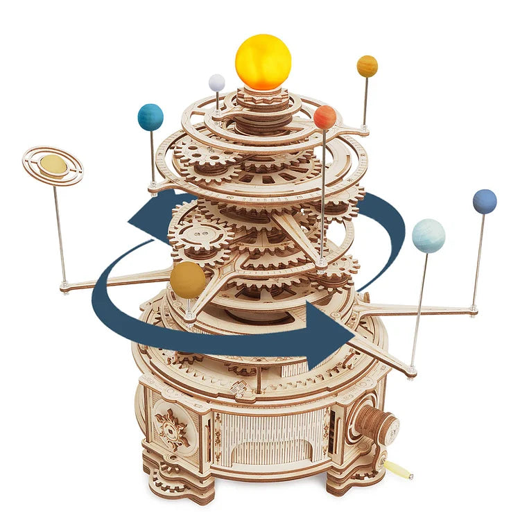 Mechanical Orrery ST001 3D Wooden Puzzle Rokr