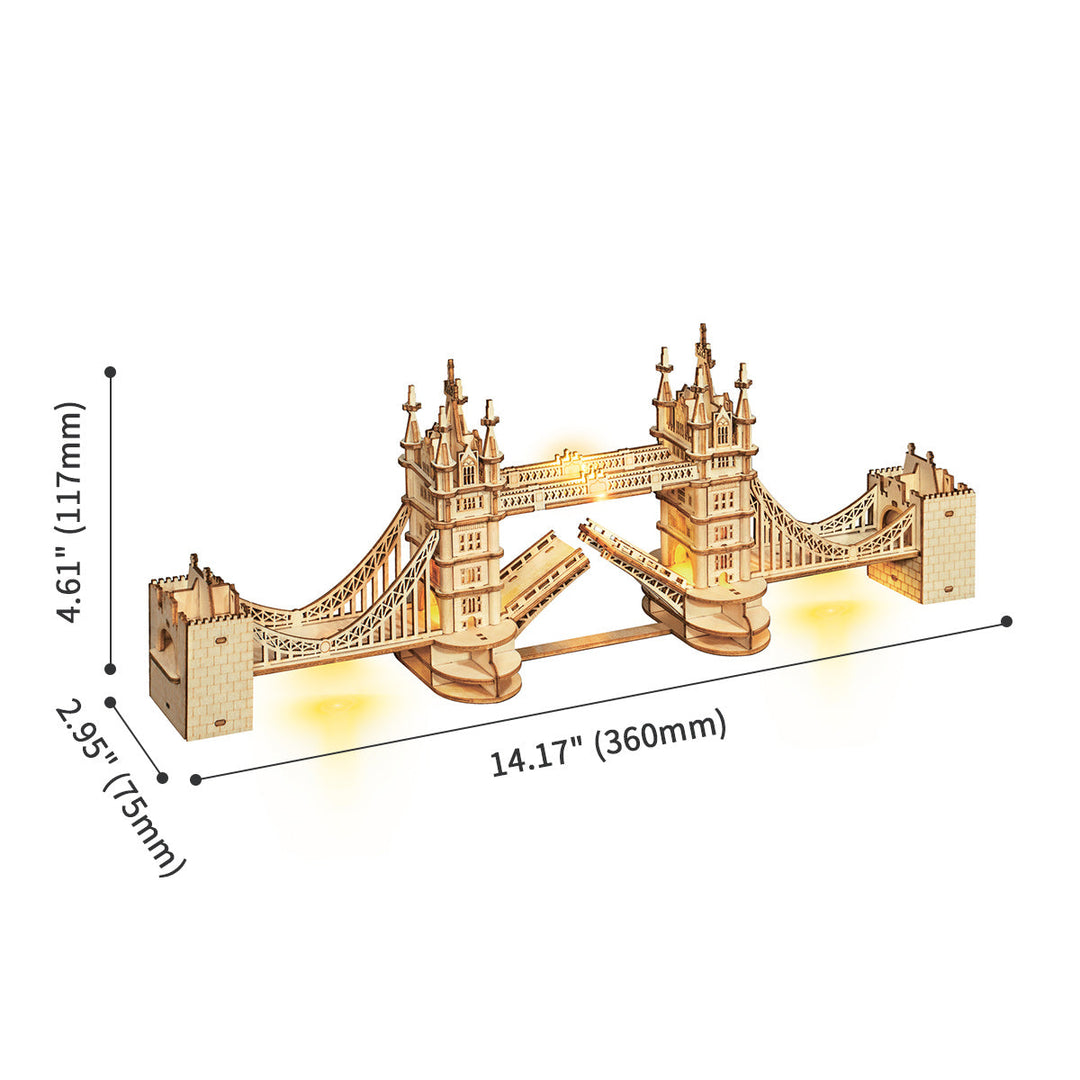 Tower Bridge with Lights 3D Wooden Puzzle TG412 Rolife