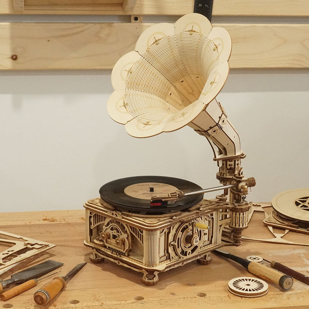 DIY Crank Classic Gramophone LKB01 (Hand Rotating) Rokr