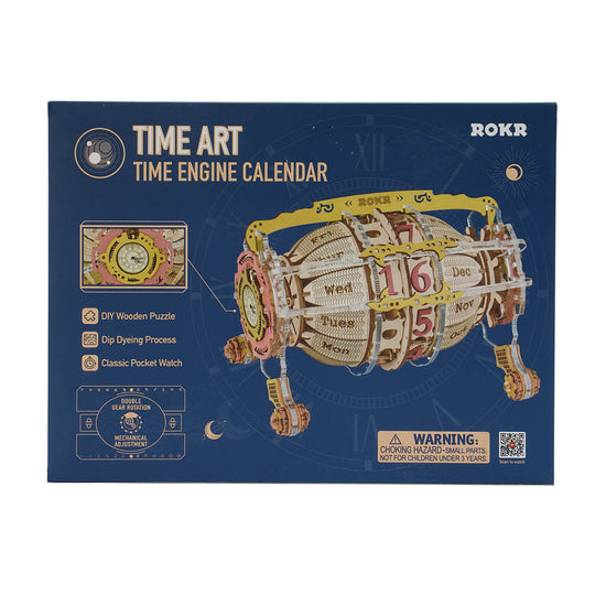 Time Engine DIY Desk Calendar 3D Wooden Puzzle LC801 Rokr