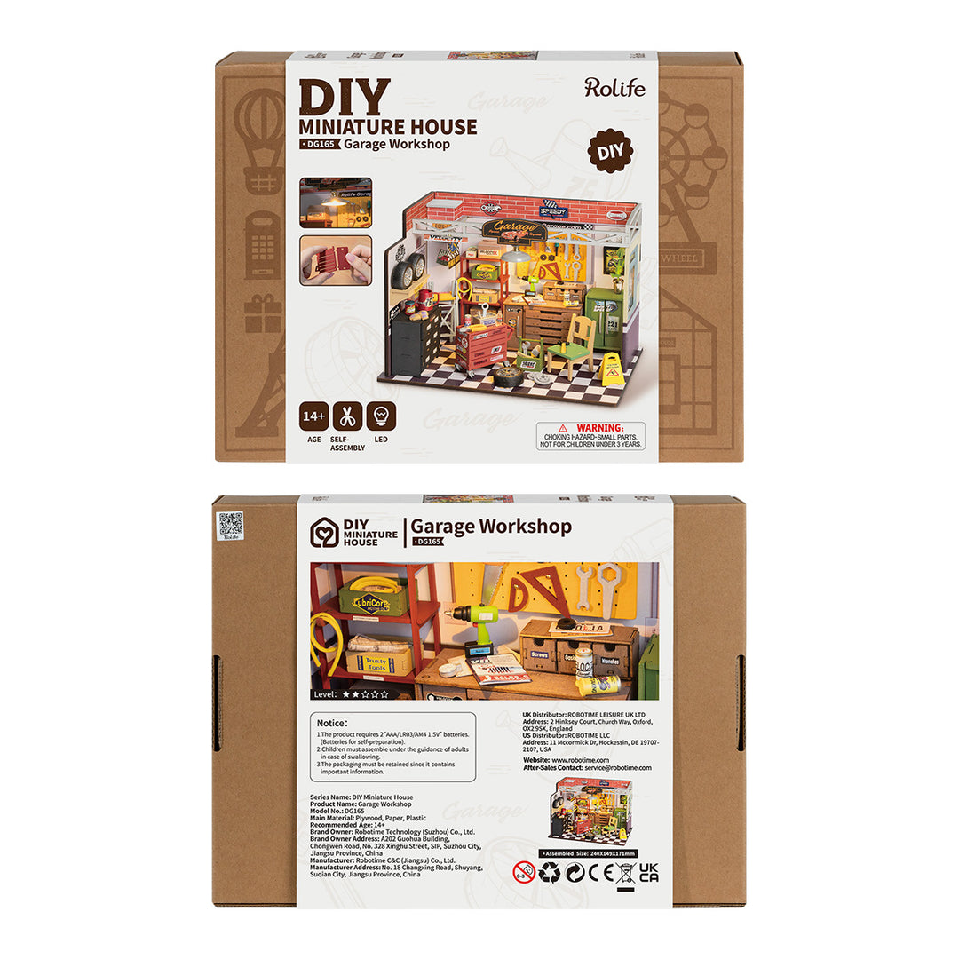 Garage Workshop DIY Miniature House Kit DG165 Rolife