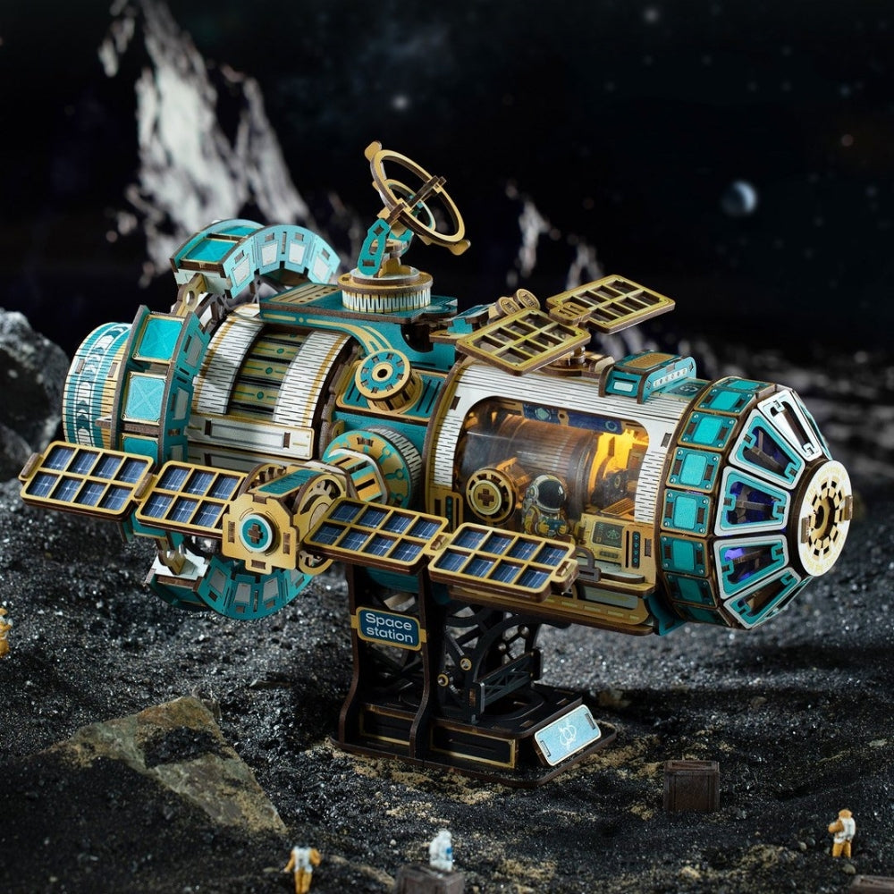 Ugeargeek The Celestial Prism Space Station 3D Wooden Puzzle Model Kit