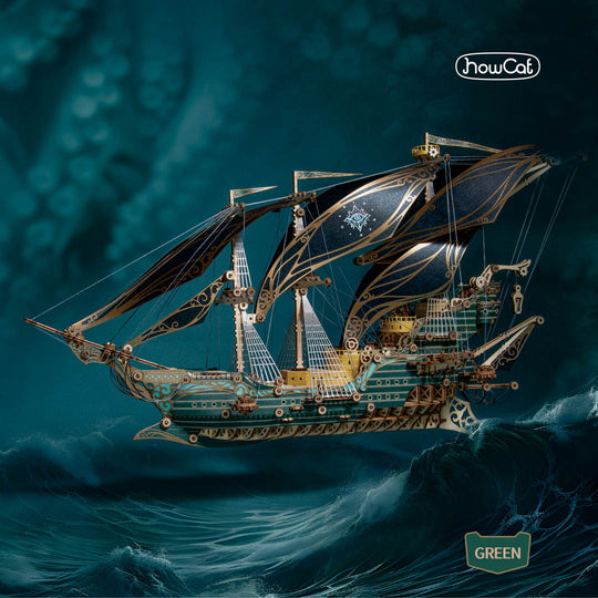 Ugeargeek Future Pirate Ship Wooden 3d Model Green