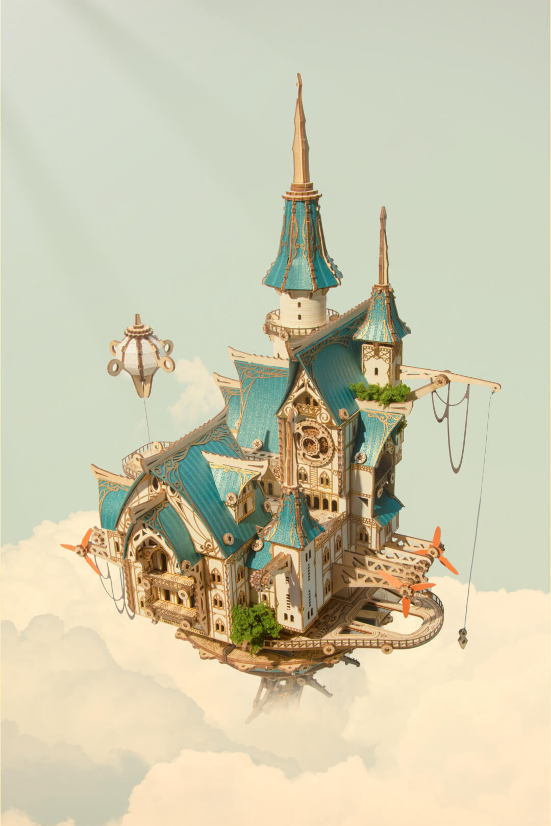 Ugeargeek Steampunk Sky City Hover Island