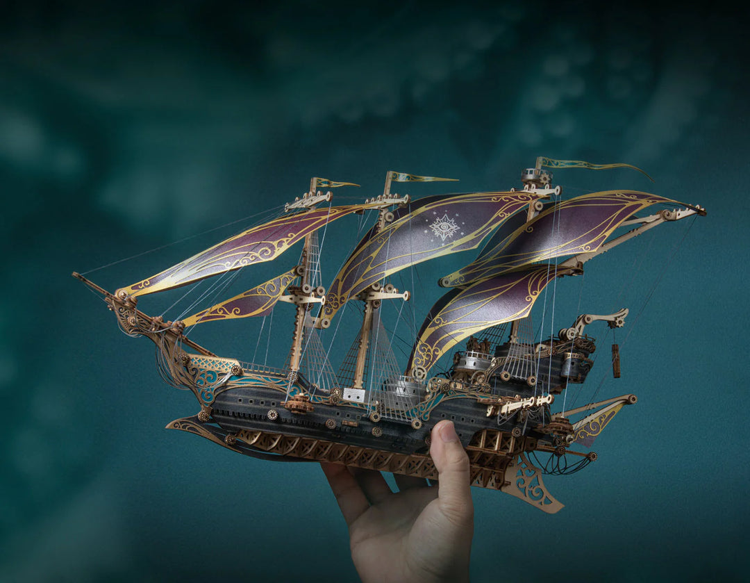 Ugeargeek Future Pirate Ship Wooden 3d Model Purple