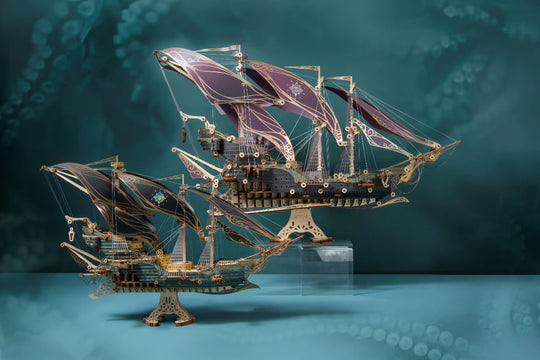 Ugeargeek Future Pirate Ship Wooden 3d Model Purple Plus