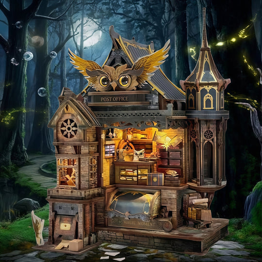 Ugeargeek Owl Post Office Wooden 3D Puzzle Display Piece