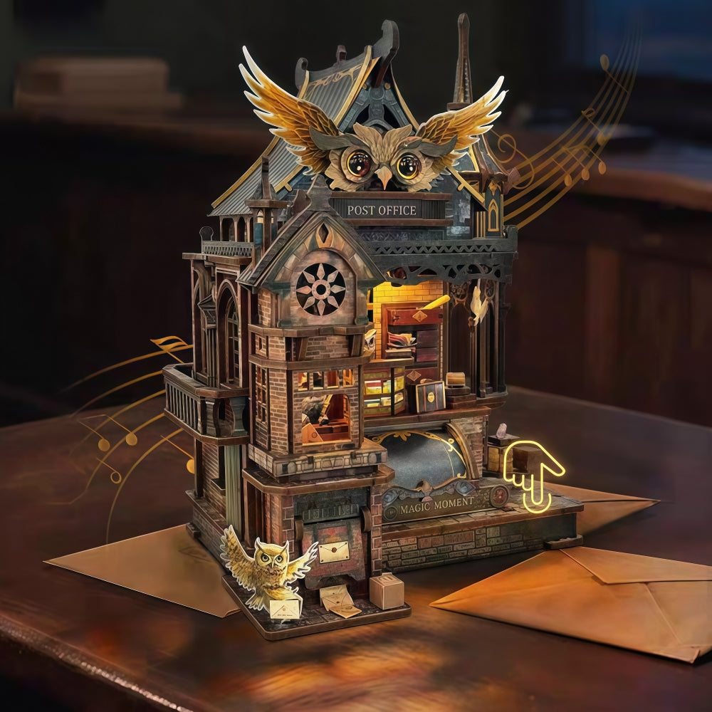 Ugeargeek Owl Post Office Wooden 3D Puzzle Display Piece