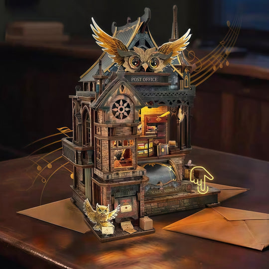 Ugeargeek Owl Post Office Wooden 3D Puzzle Display Piece