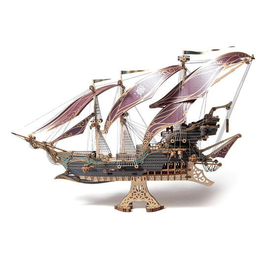 Ugeargeek Future Pirate Ship Wooden 3d Model Purple